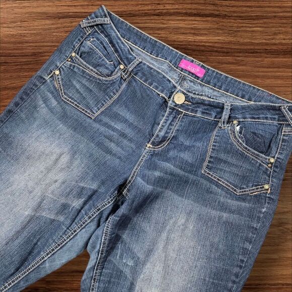 Loop 18 Denim Straight Leg Stretch Jeans Plus Size - Picture 2 of 6